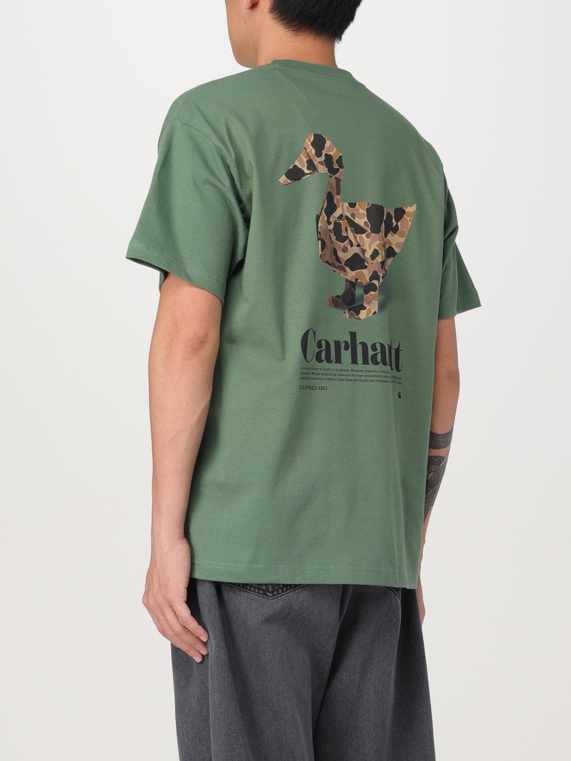 CARHARTT WIP T恤: T恤 男士 Carhartt Wip, 绿色 - Img 2