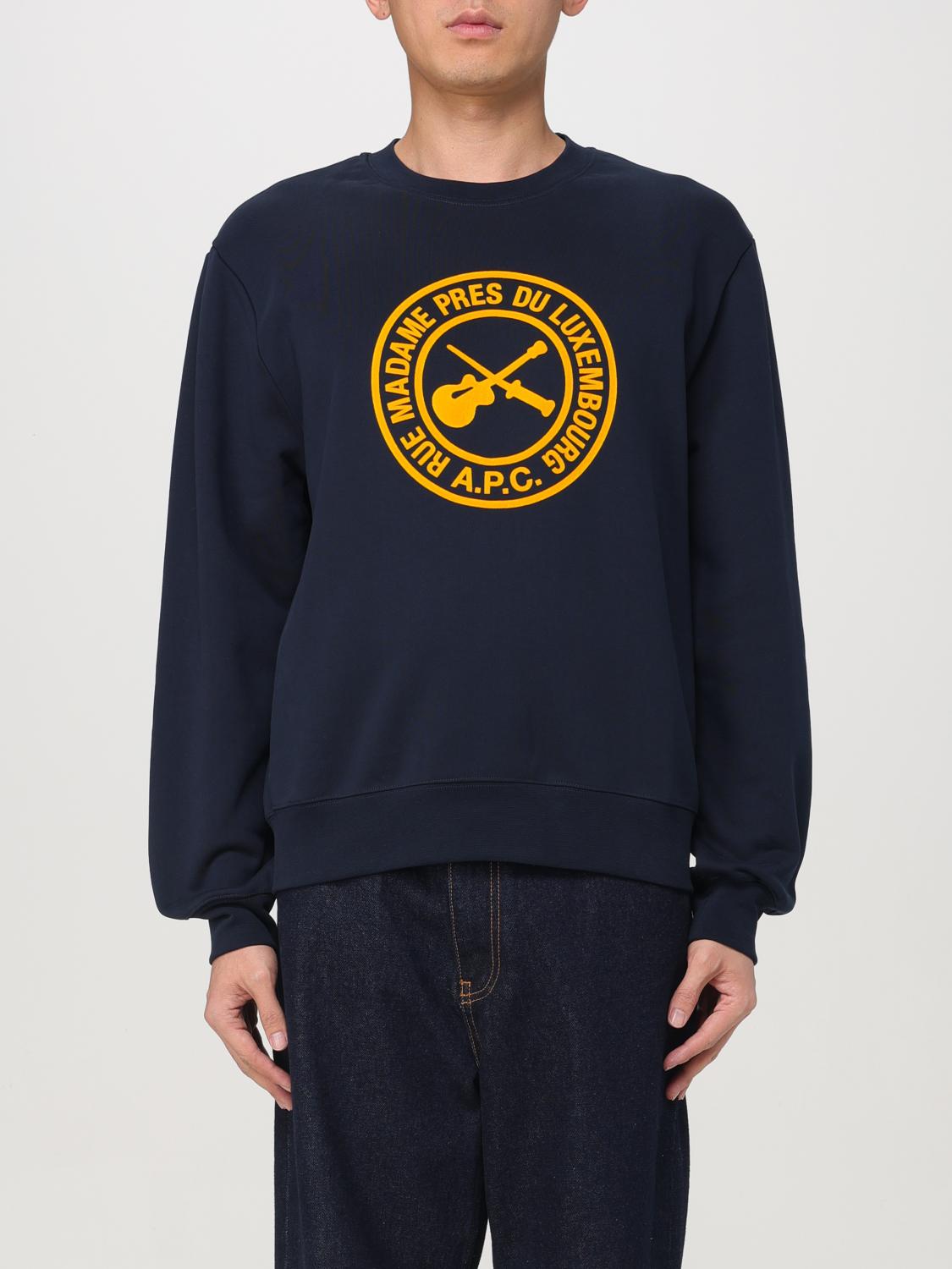 A.P.C. SWEATSHIRT: Sweatshirt men A.P.C., Blue - Img 1