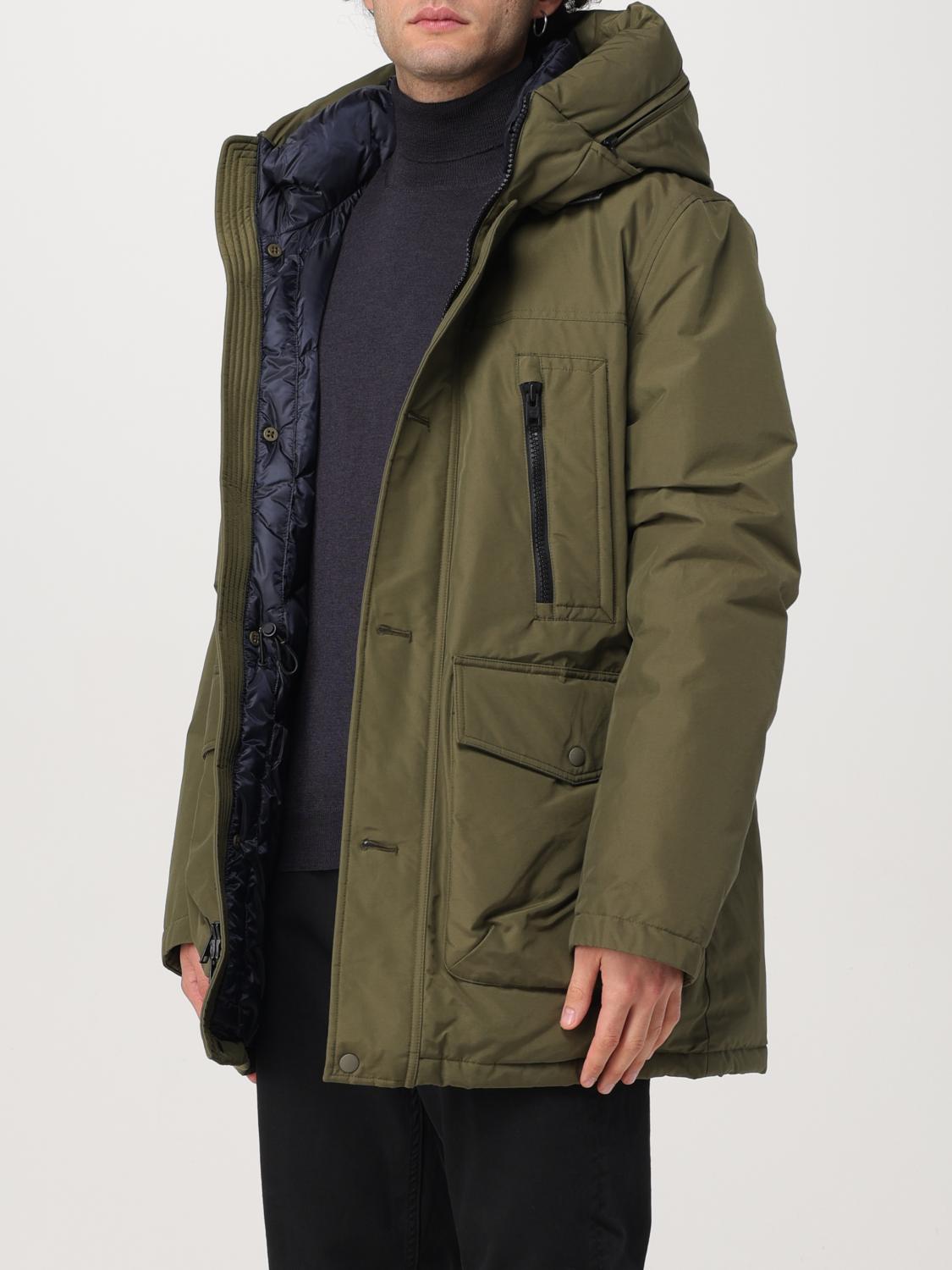 WOOLRICH GIACCA: Giubbotto Woolrich in misto cotone , Verde - Img 3