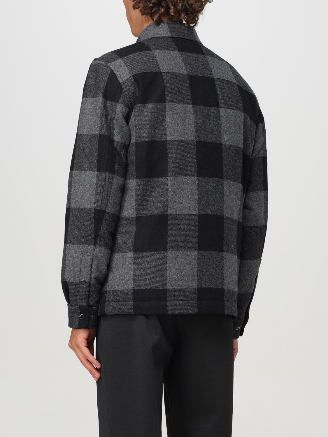 WOOLRICH CAMICIA: Camicia Woolrich in misto lana con stampa tartan, Grigio - Img 2