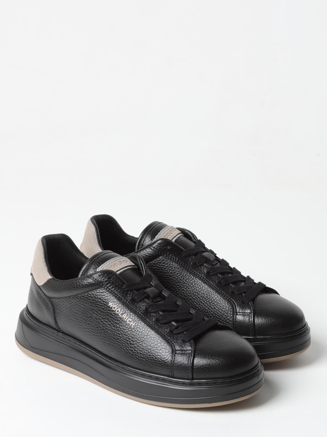 WOOLRICH SNEAKERS: Sneakers Woolrich in pelle , Nero - Img 2