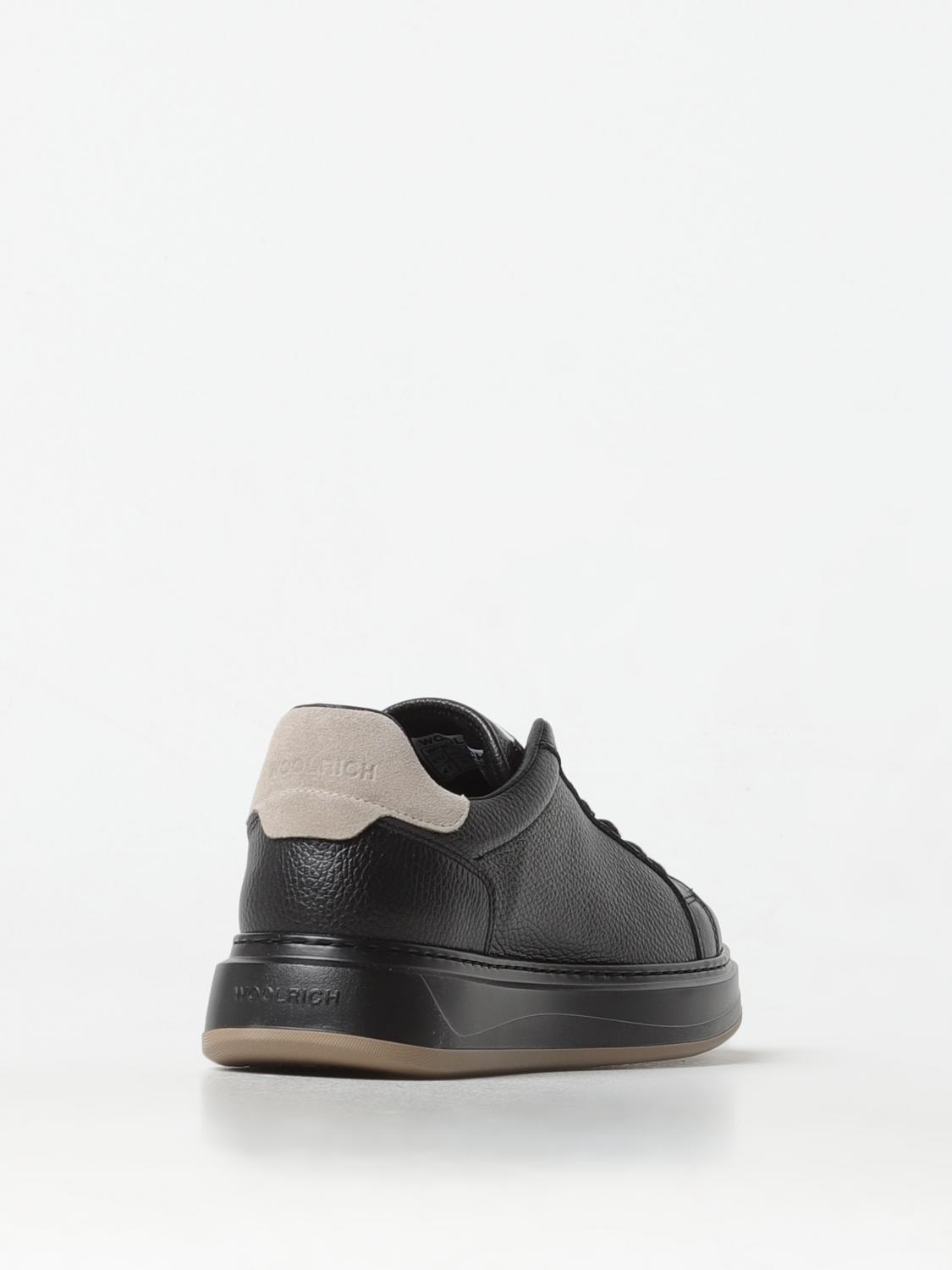 WOOLRICH SNEAKERS: Sneakers Woolrich in pelle , Nero - Img 3