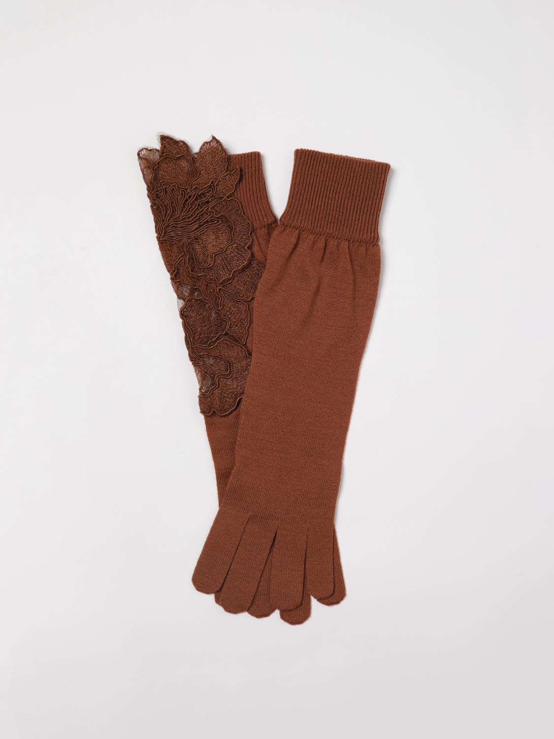 ERMANNO SCERVINO GLOVES: Gloves woman Ermanno Scervino, Brown - Img 1