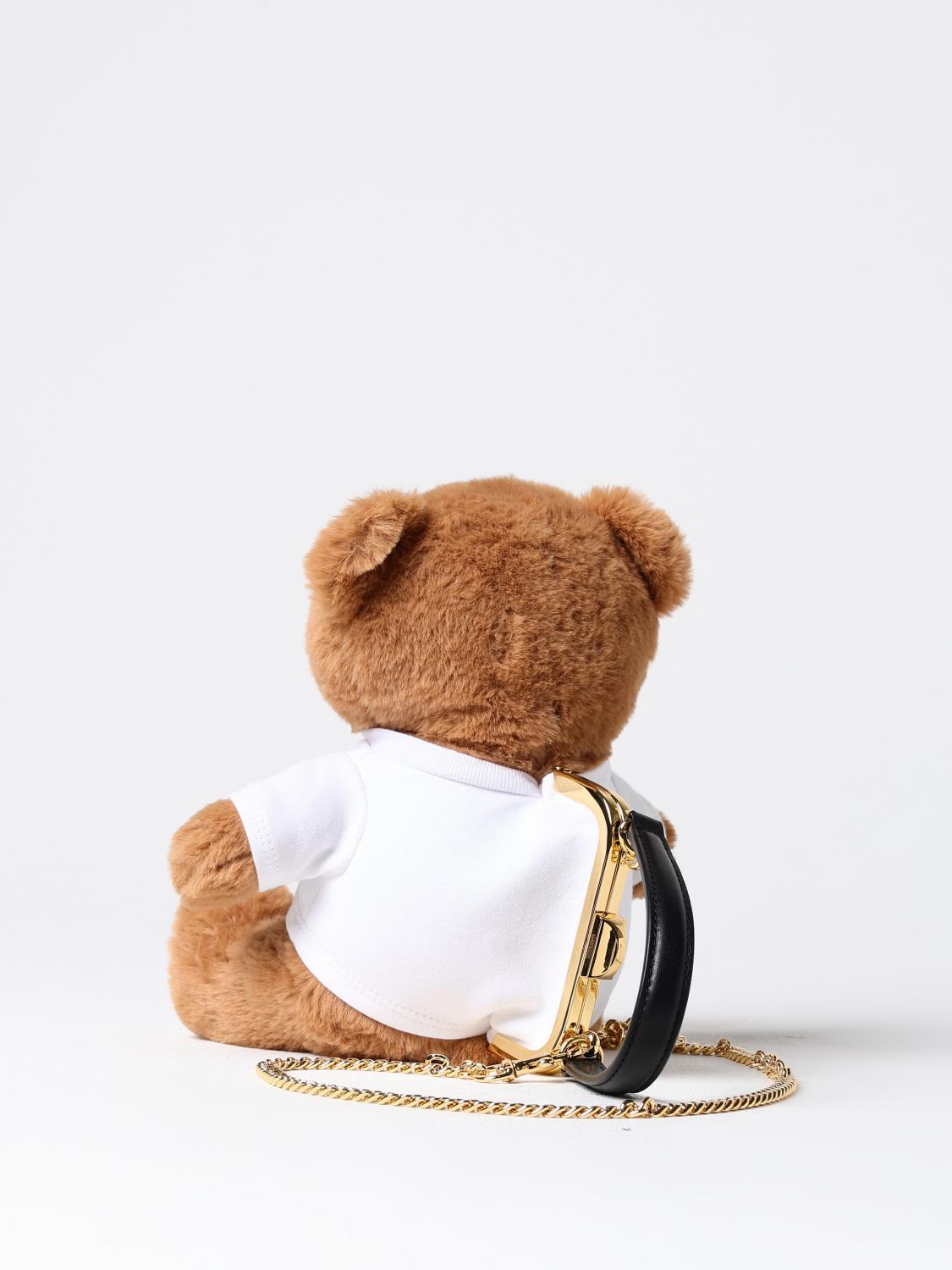 MOSCHINO COUTURE BORSA MINI: Borsa Teddy Moschino Couture in pelliccia sintetica , Beige - Img 3