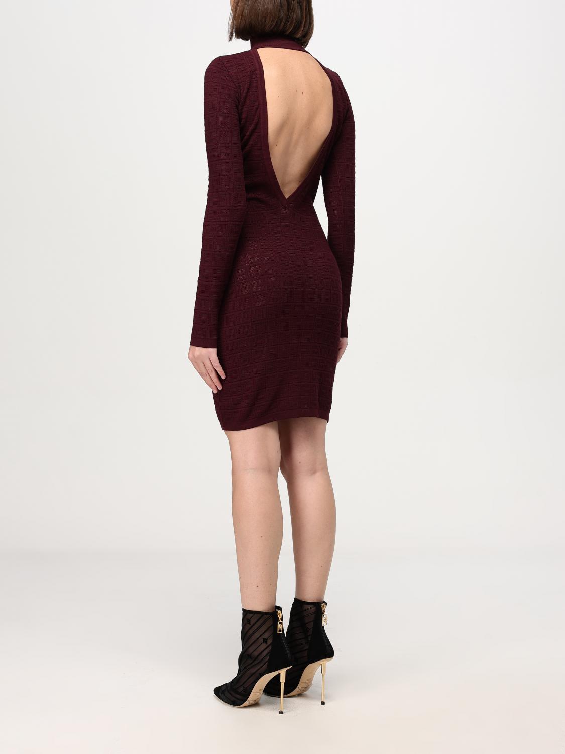 ELISABETTA FRANCHI DRESS: Dress woman Elisabetta Franchi, Burgundy - Img 2