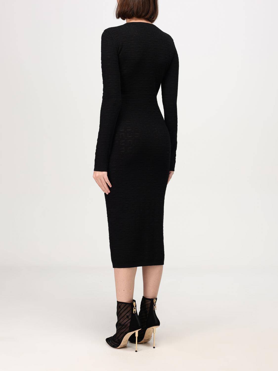 ELISABETTA FRANCHI ABITO: Abito midi in viscosa Elisabetta Franchi, Nero - Img 2