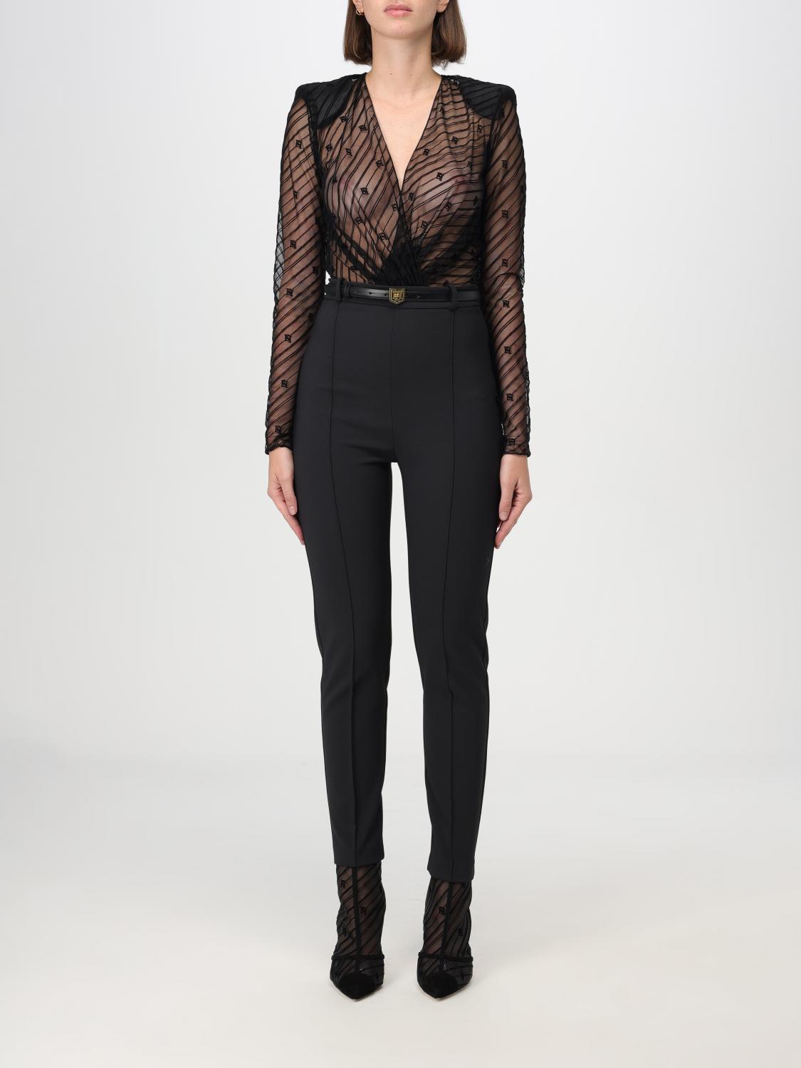 ELISABETTA FRANCHI JUMPSUIT: Kleider damen Elisabetta Franchi, Schwarz - Img 1