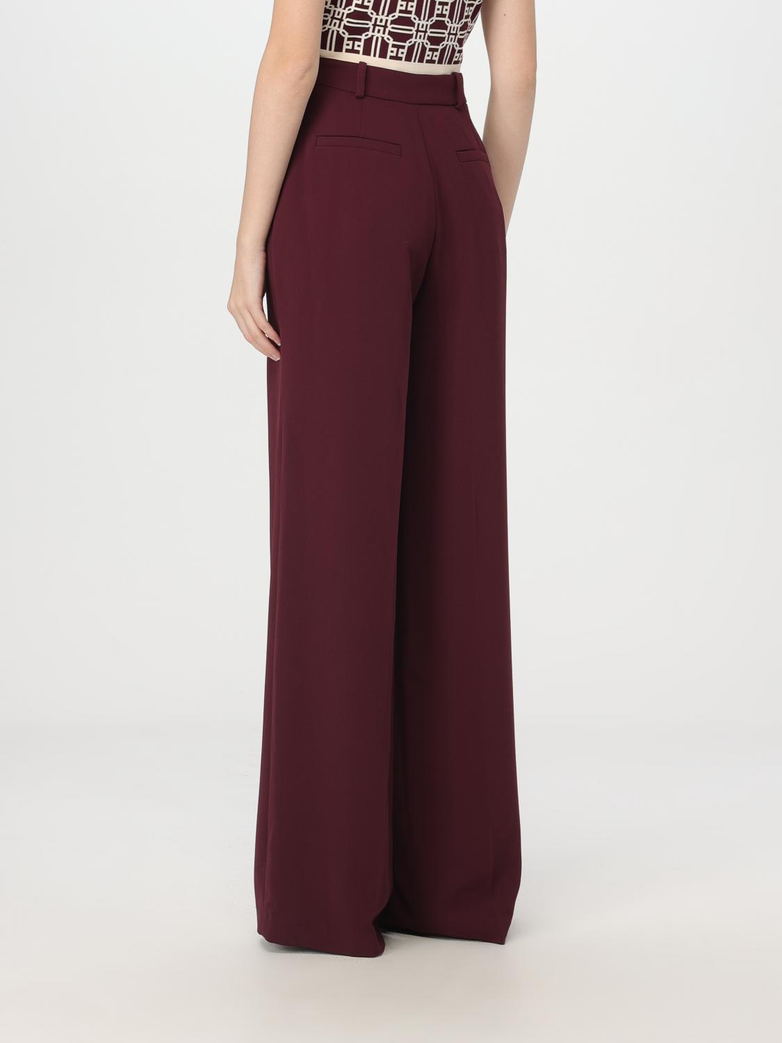 ELISABETTA FRANCHI PANTS: Pants woman Elisabetta Franchi, Burgundy - Img 3