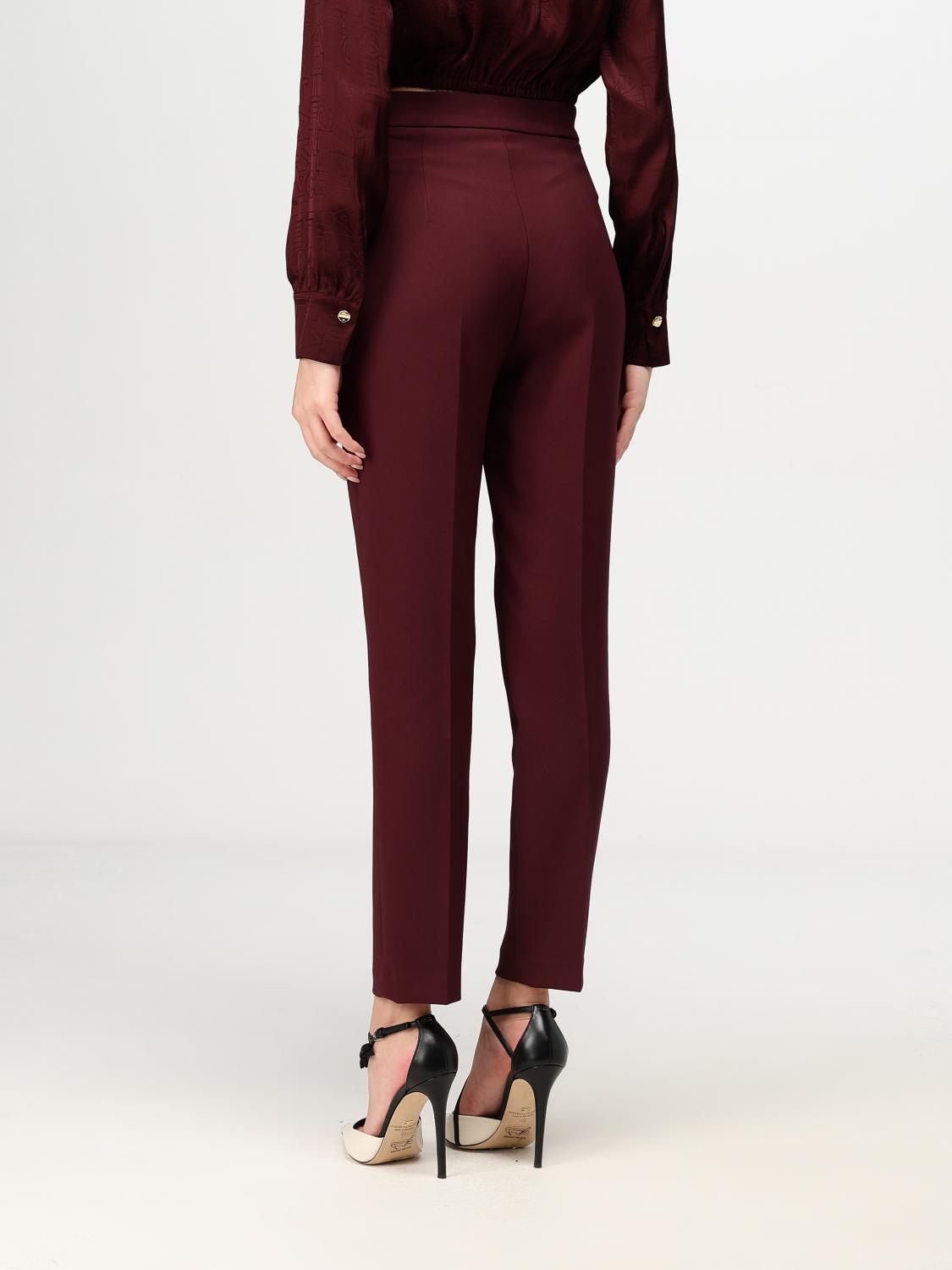 ELISABETTA FRANCHI PANTALONE: Pantalone Elisabetta Franchi in viscosa , Rosso - Img 2