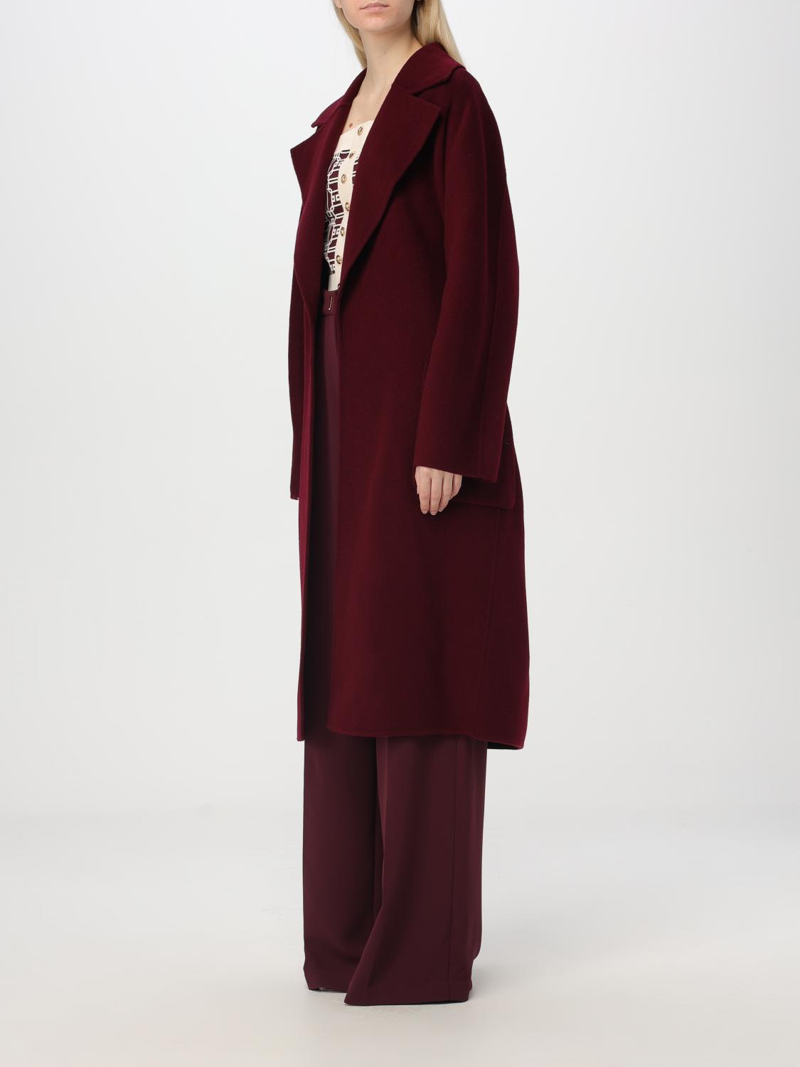 ELISABETTA FRANCHI ABRIGO: Abrigo mujer Elisabetta Franchi, Granate - Img 4