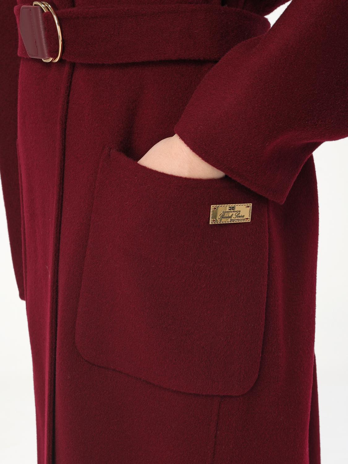 ELISABETTA FRANCHI ABRIGO: Abrigo mujer Elisabetta Franchi, Granate - Img 5