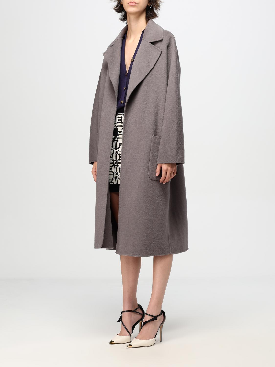 ELISABETTA FRANCHI COAT: Coat woman Elisabetta Franchi, Steel - Img 3