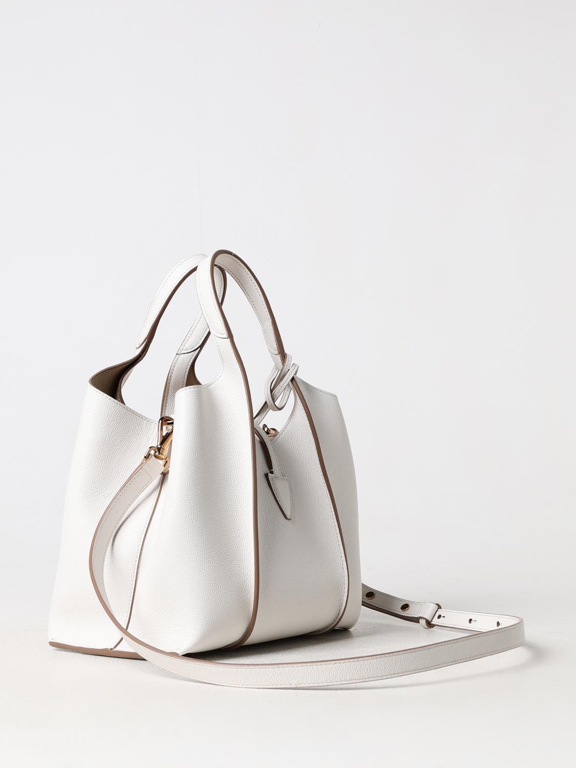 TOD'S BORSA A MANO: Borsa T Timeless Tod's in pelle a grana , Bianco - Img 3