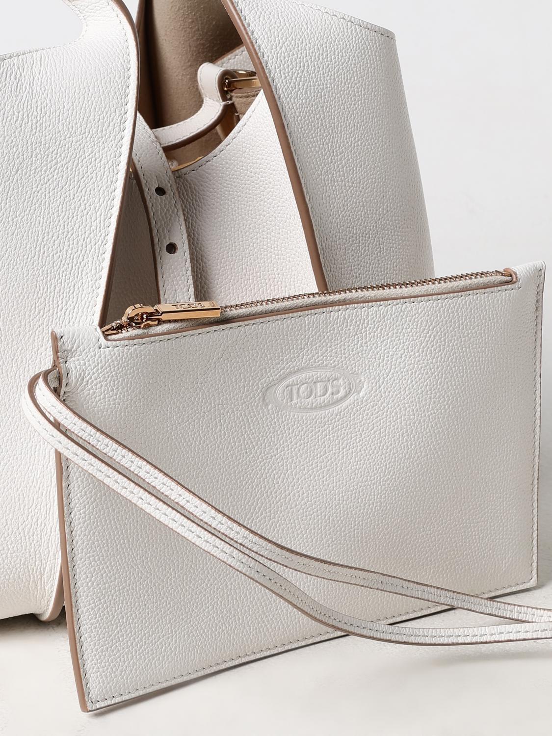 TOD'S BORSA A MANO: Borsa T Timeless Tod's in pelle a grana , Bianco - Img 4