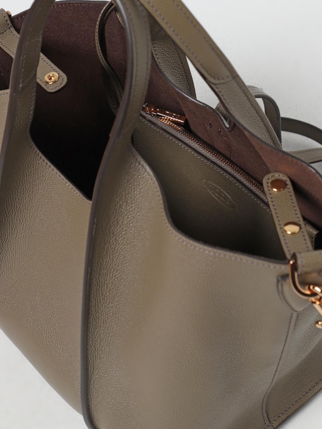 TOD'S BORSA A MANO: Borsa T Timeless Tod's in pelle a grana , Tortora - Img 4