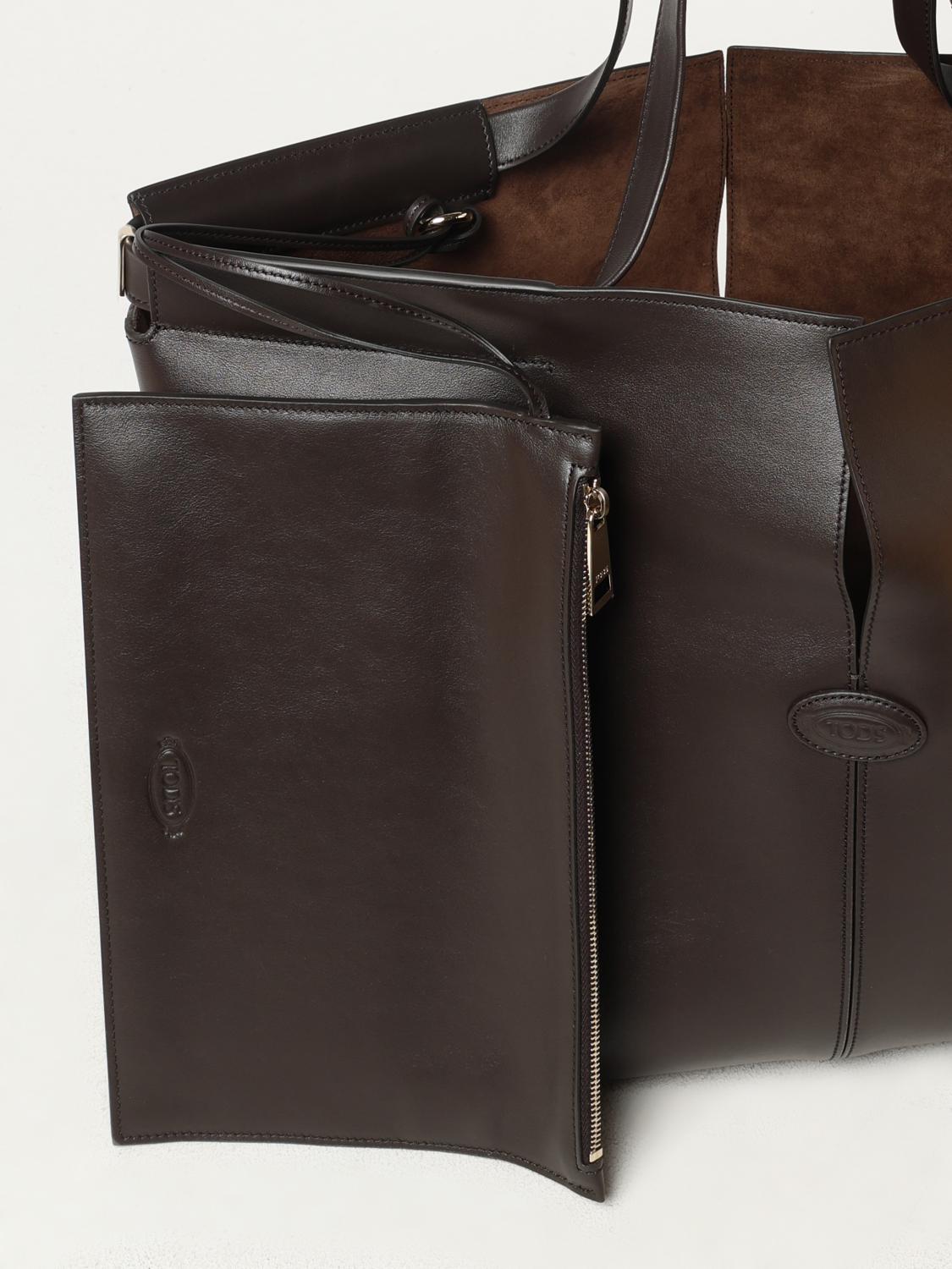 TOD'S BORSA TOTE: Borsa Di Folio Tod's in pelle , Marrone - Img 4