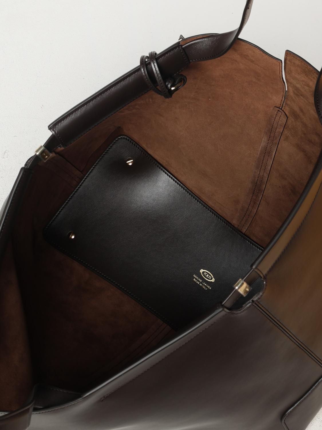 TOD'S BORSA TOTE: Borsa Di Folio Tod's in pelle , Marrone - Img 5