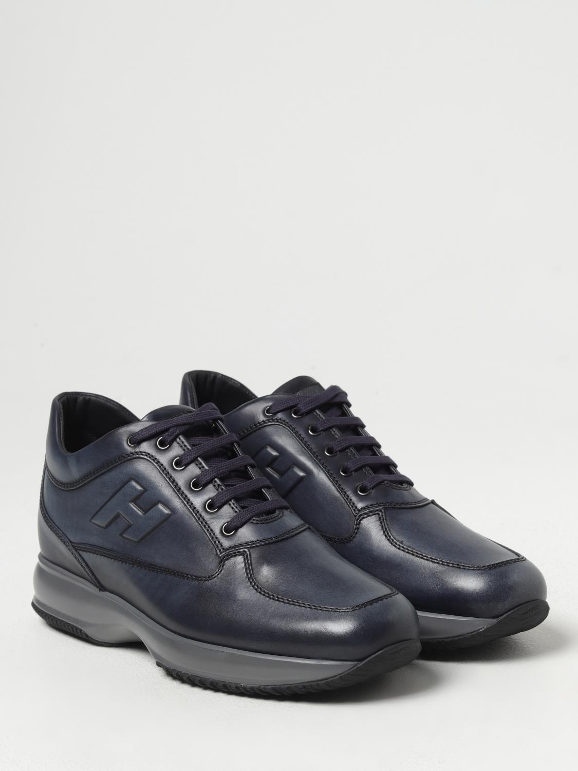 HOGAN SNEAKERS: Sneakers Interactive Hogan in pelle , Blue - Img 2