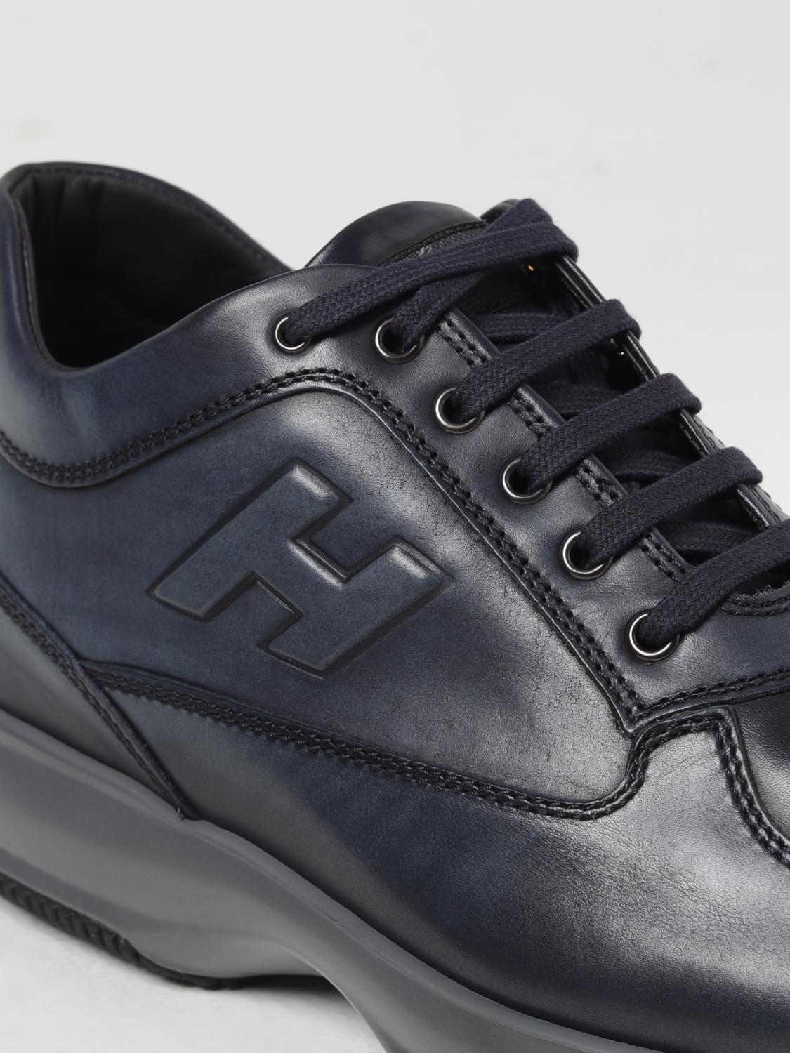 HOGAN SNEAKERS: Sneakers Interactive Hogan in pelle , Blue - Img 4