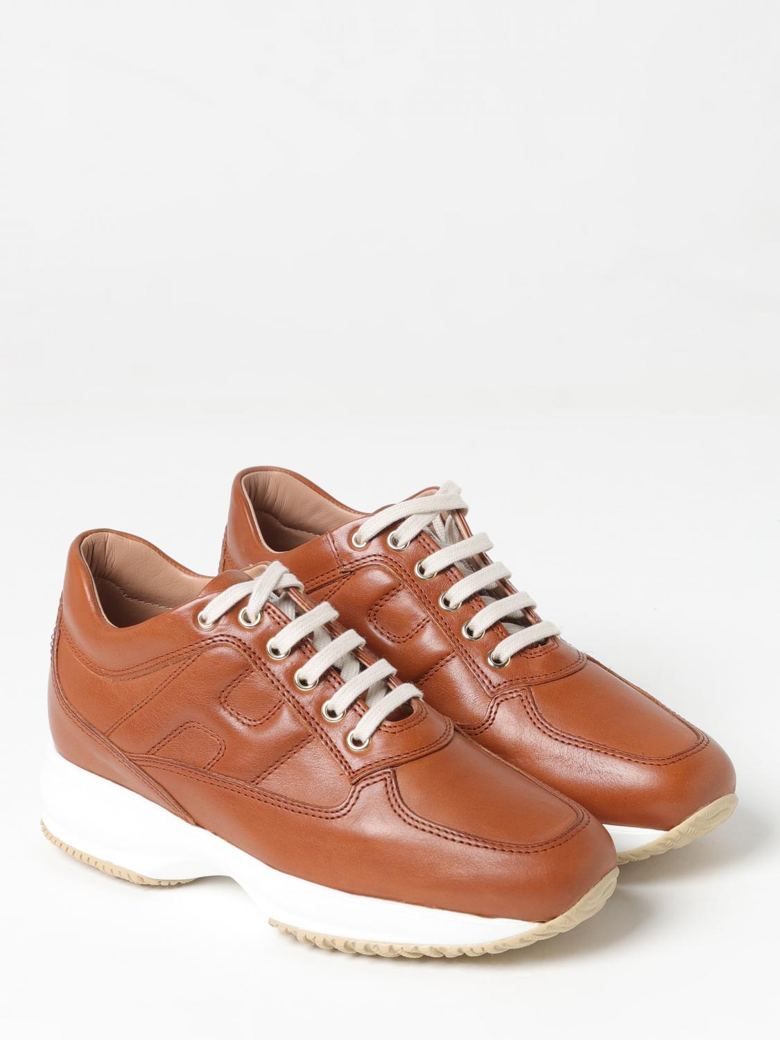 HOGAN SNEAKERS: Sneakers Interactive Hogan in pelle , Marrone - Img 2