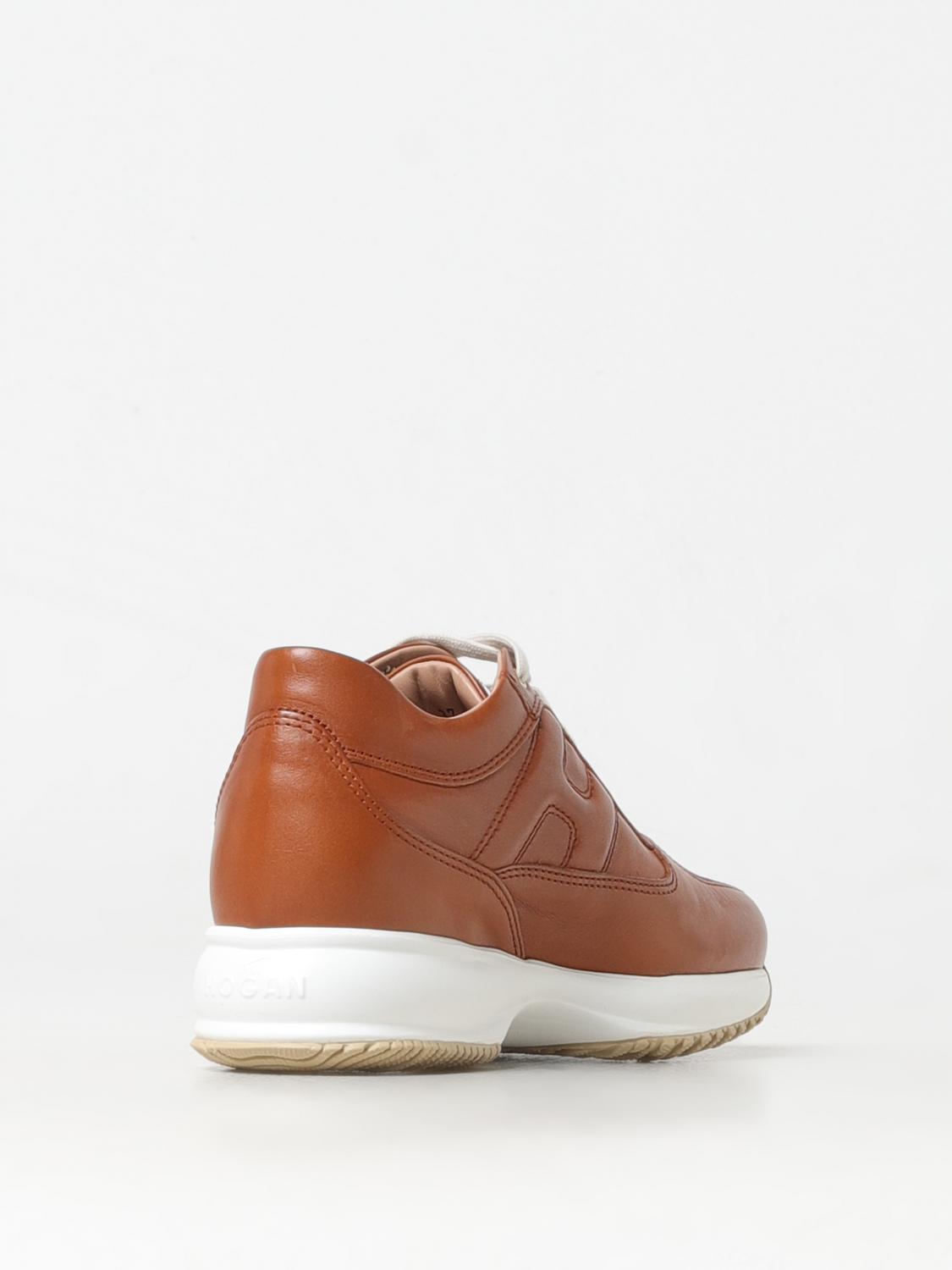 HOGAN SNEAKERS: Sneakers Interactive Hogan in pelle , Marrone - Img 3