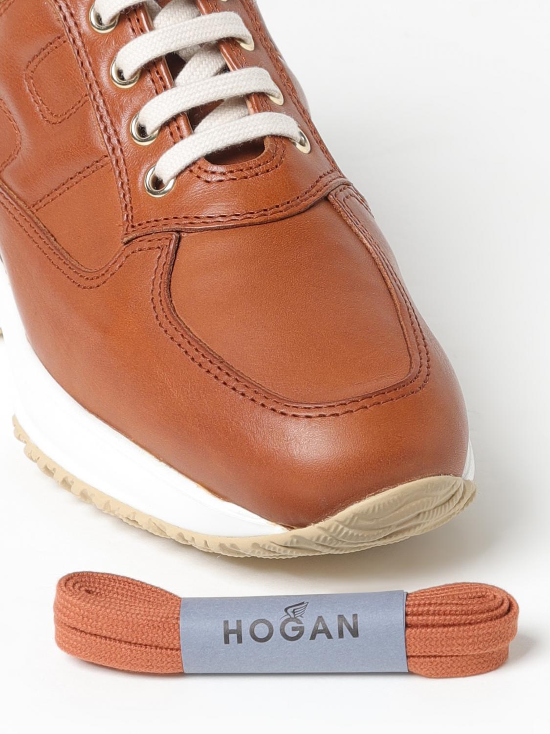 HOGAN SNEAKERS: Sneakers Interactive Hogan in pelle , Marrone - Img 4