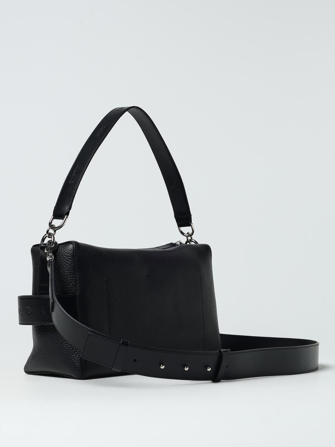 HOGAN BORSA A SPALLA: Borsa Hogan in pelle martellata , Nero - Img 2