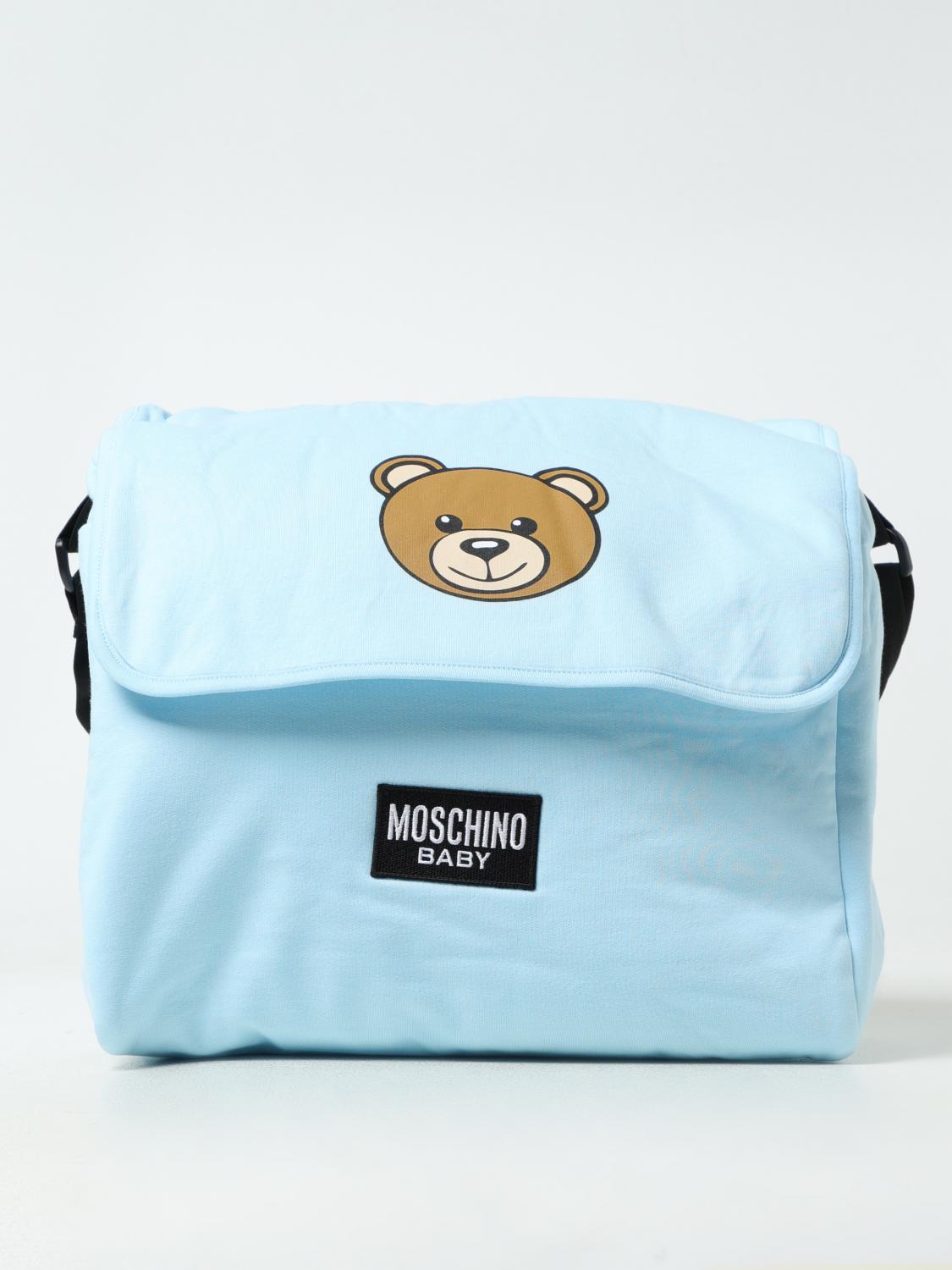 MOSCHINO BLANKET SET: Bag kids Moschino, Sky Blue - Img 1