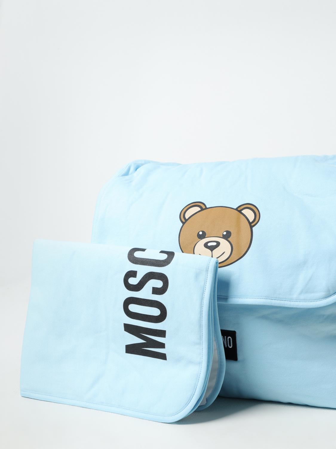 MOSCHINO BLANKET SET: Bag kids Moschino, Sky Blue - Img 3