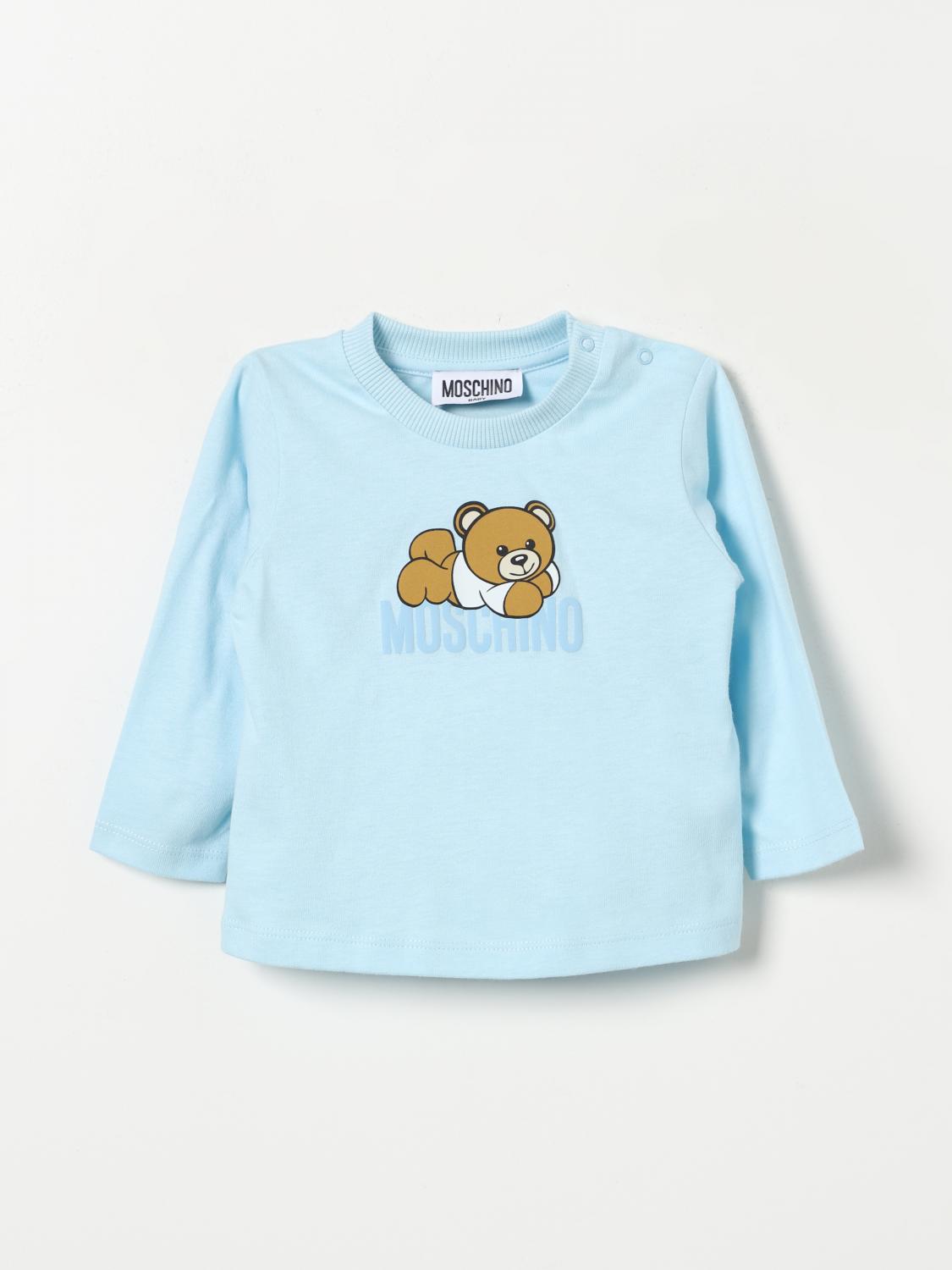 MOSCHINO T-SHIRT: T-shirt kids Moschino, Sky Blue - Img 1