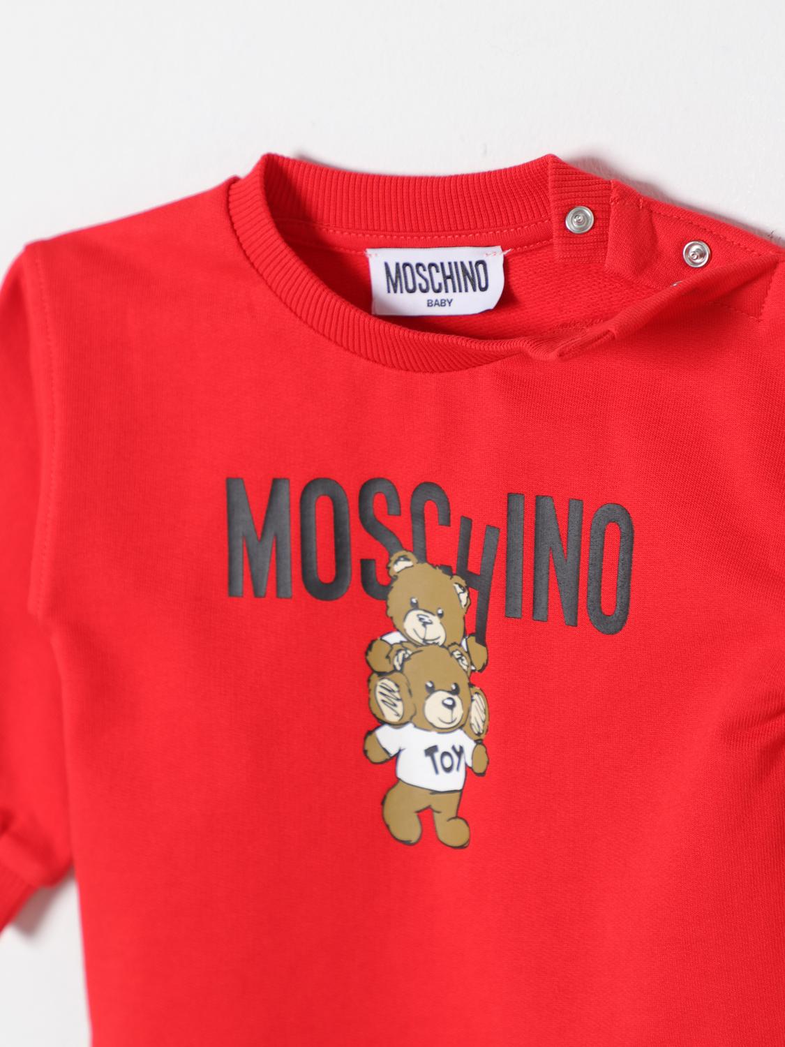 MOSCHINO T-SHIRT: Robe enfant Moschino, Rouge - Img 3