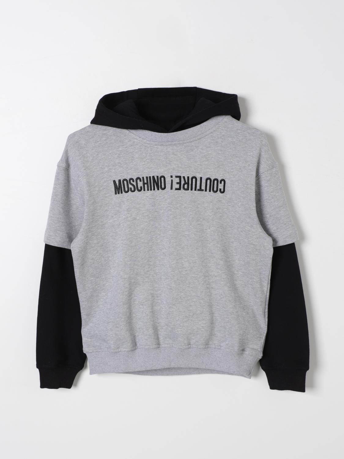 MOSCHINO SWEATER: Sweater kids Moschino, Grey - Img 1