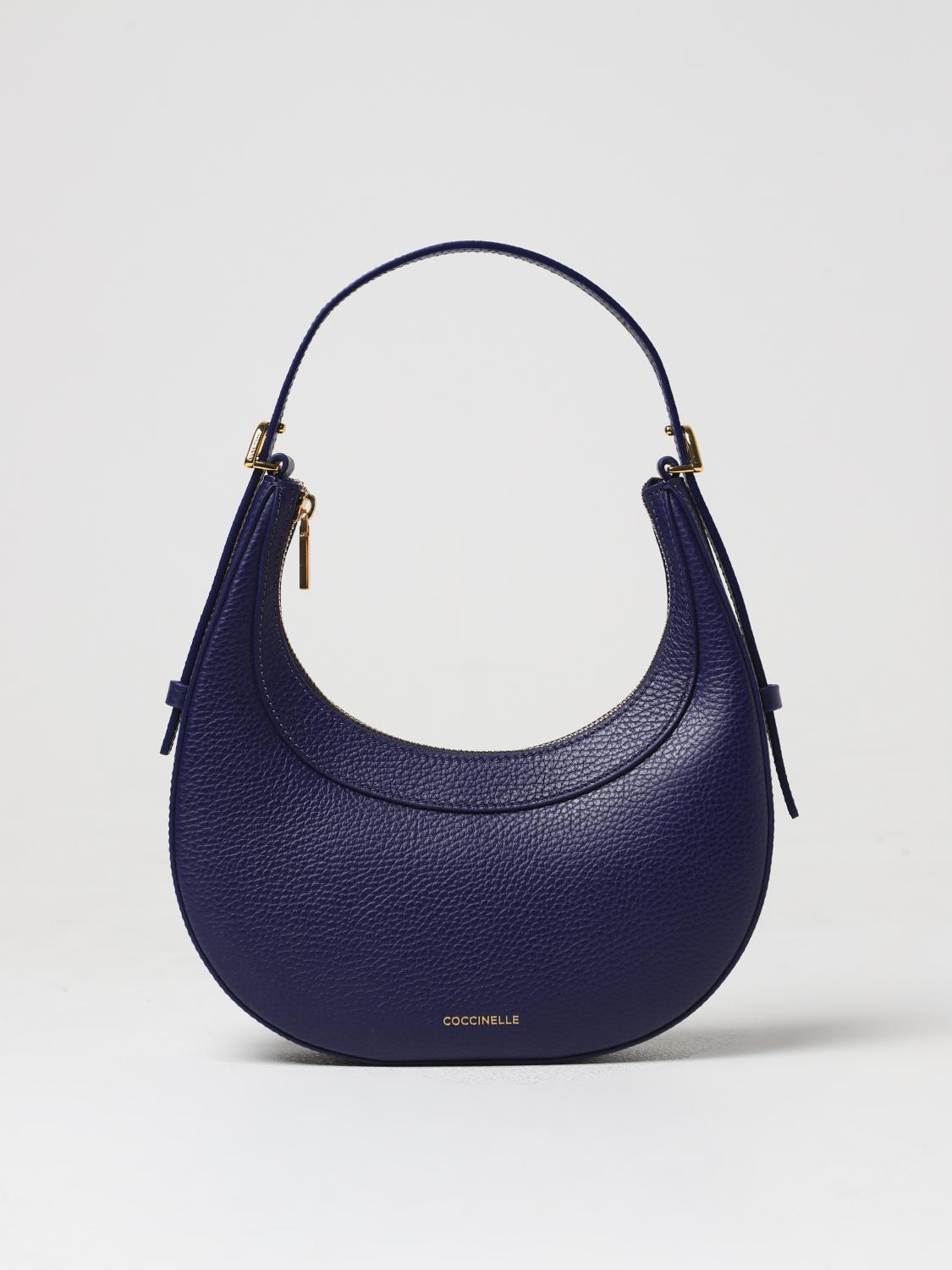 COCCINELLE BORSA A SPALLA: Borsa Whisper Coccinelle in pelle a grana , Royal - Img 1