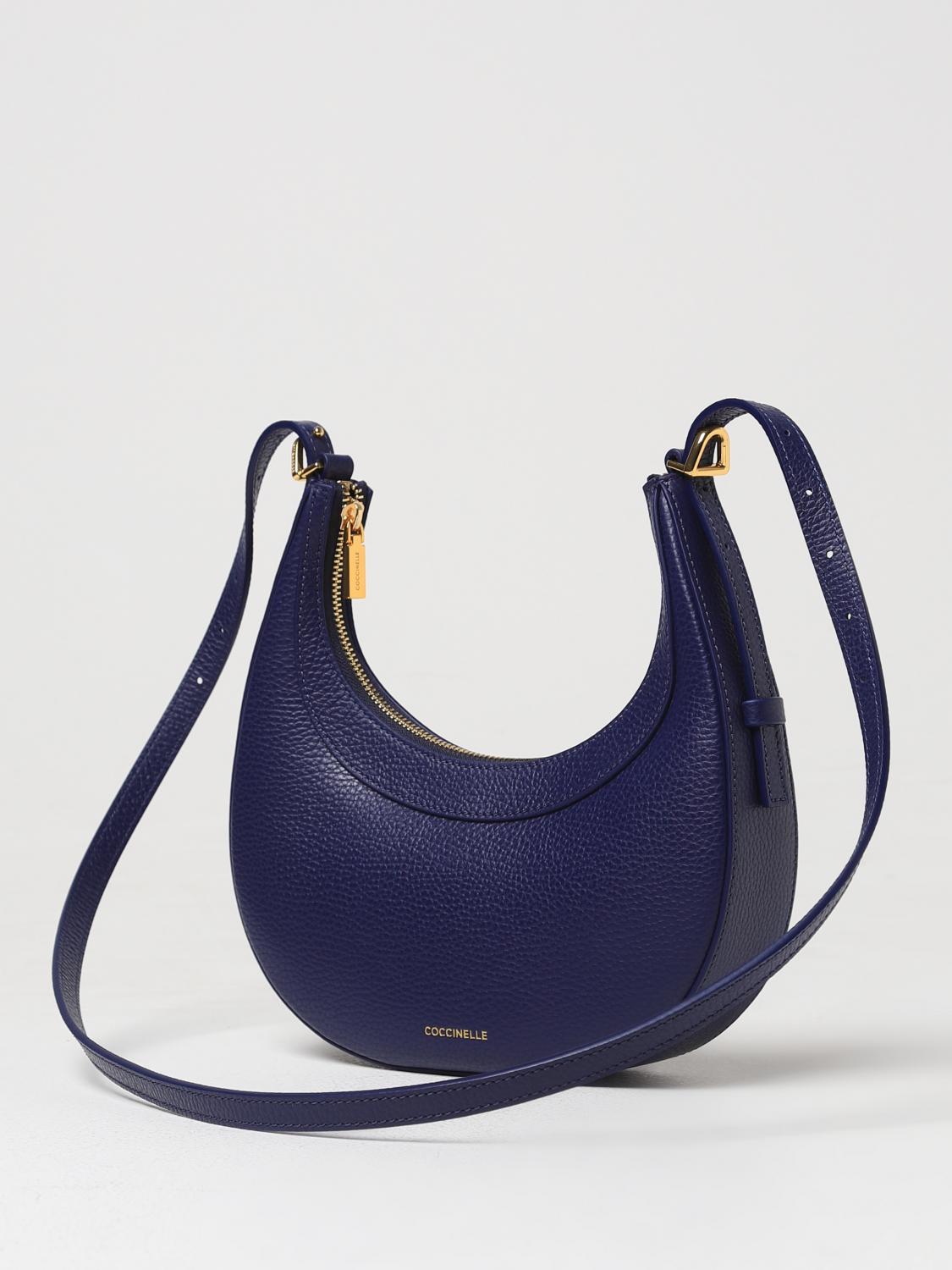 COCCINELLE BORSA A SPALLA: Borsa Whisper Coccinelle in pelle a grana , Royal - Img 3