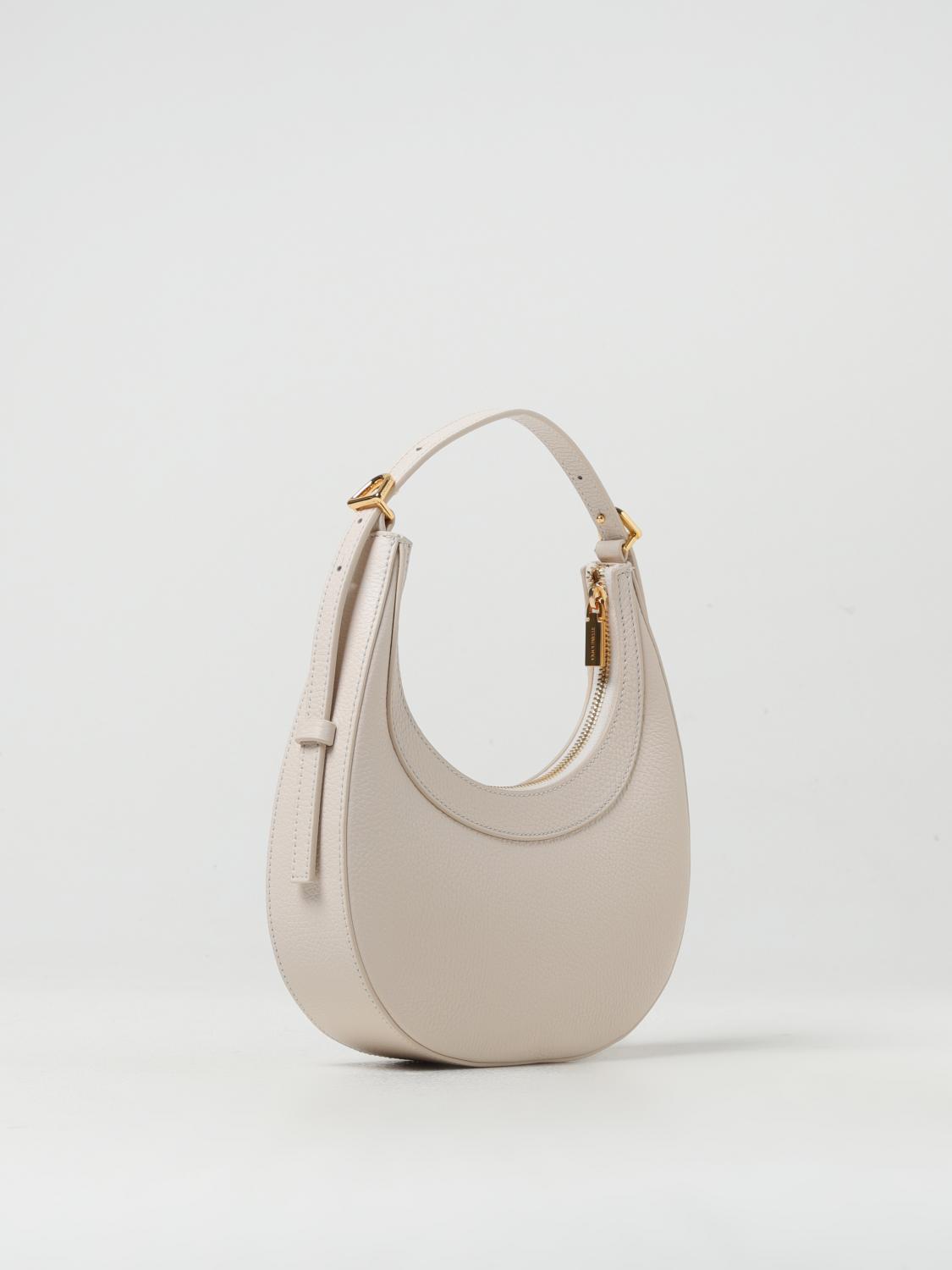 COCCINELLE BORSA A SPALLA: Borsa Whisper Coccinelle in pelle a grana , Panna - Img 2