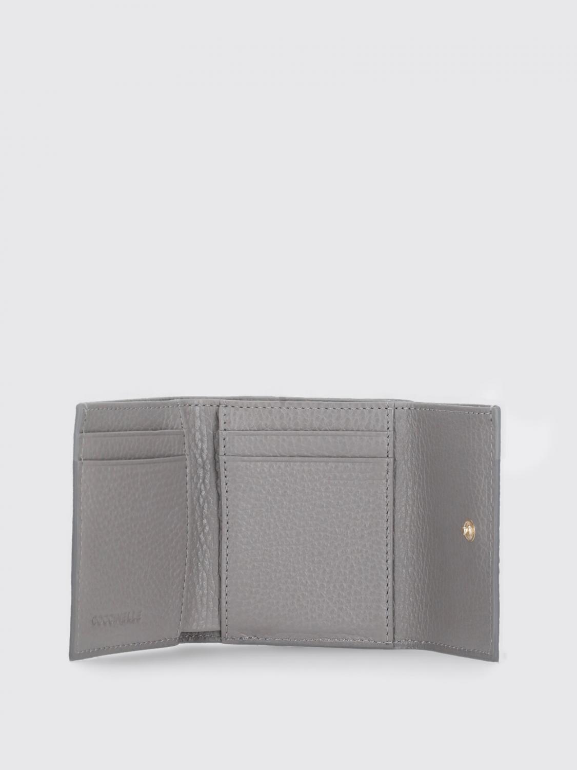 COCCINELLE PORTAFOGLIO: Portafoglio Metallic Soft Coccinelle in pelle a grana , Grigio - Img 2