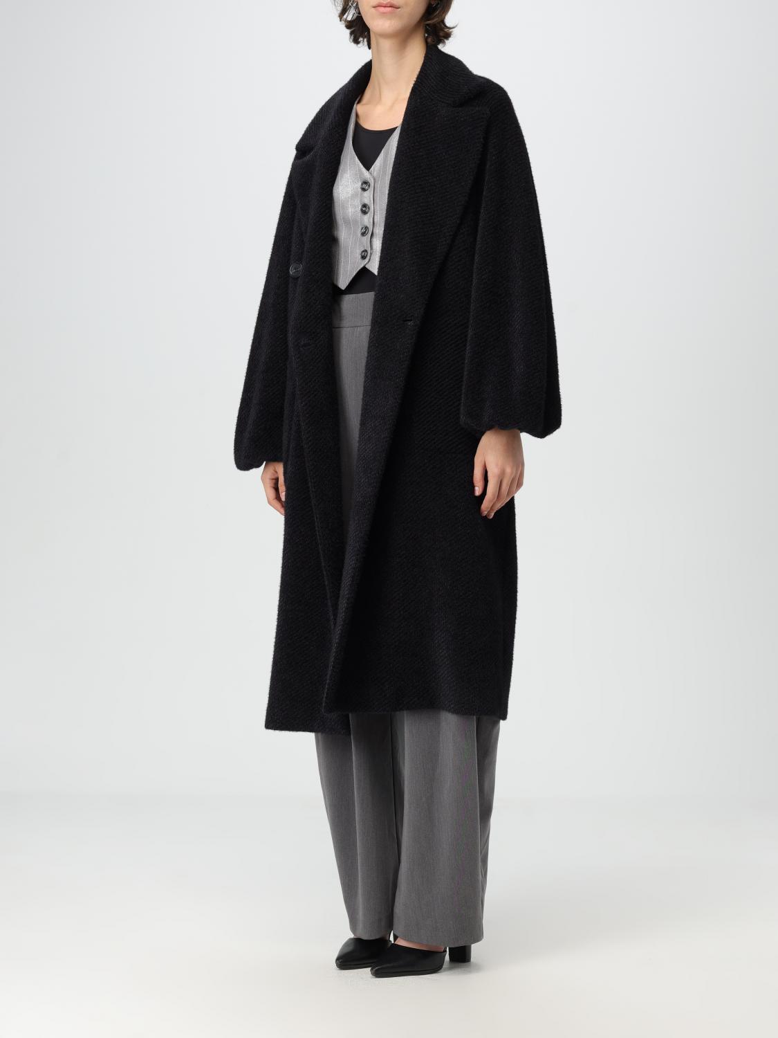 HANITA COAT: Coat woman Hanita, Black - Img 3