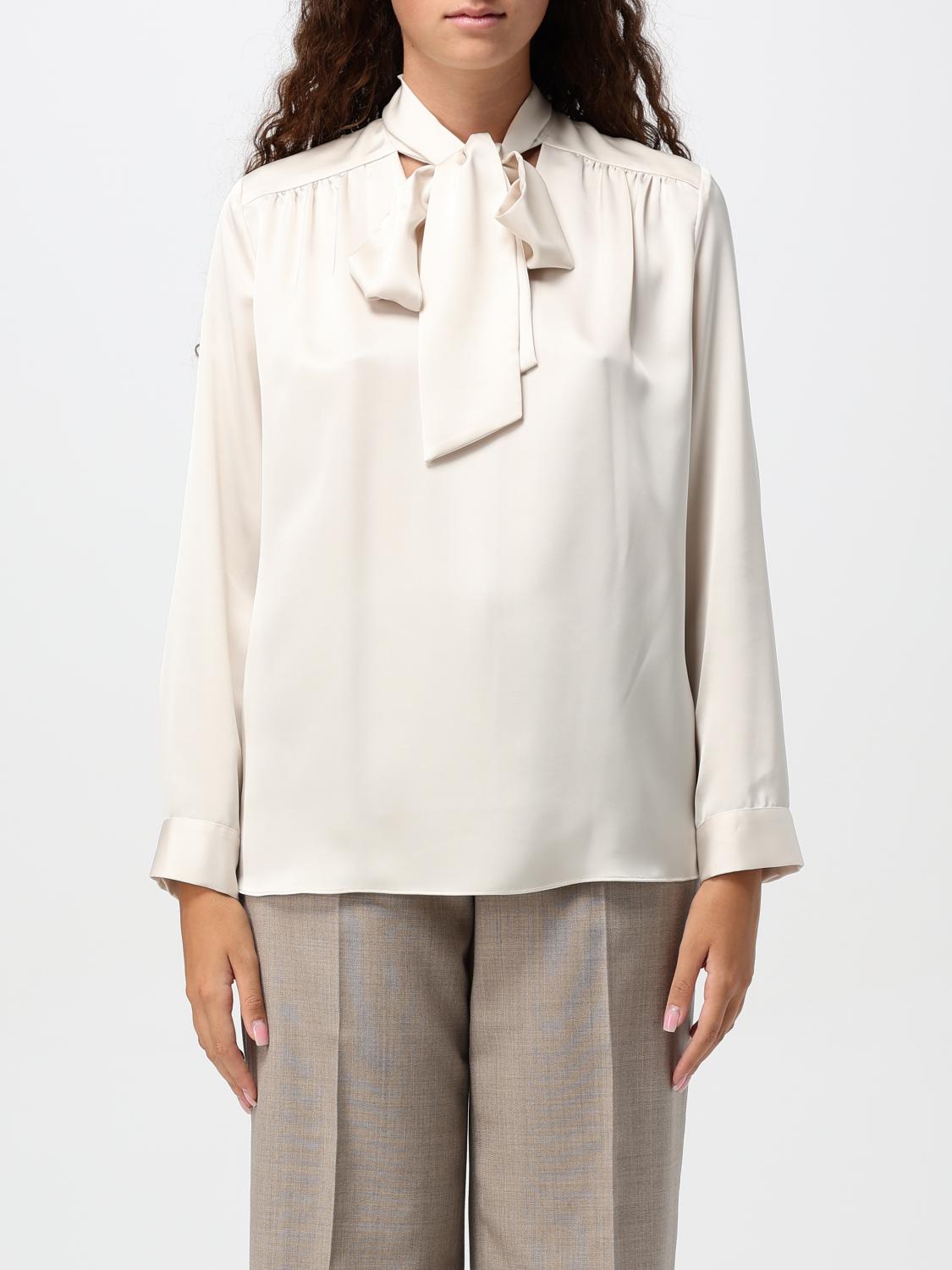 HANITA TOP: Blusa Hanita in crêpe, Burro - Img 1