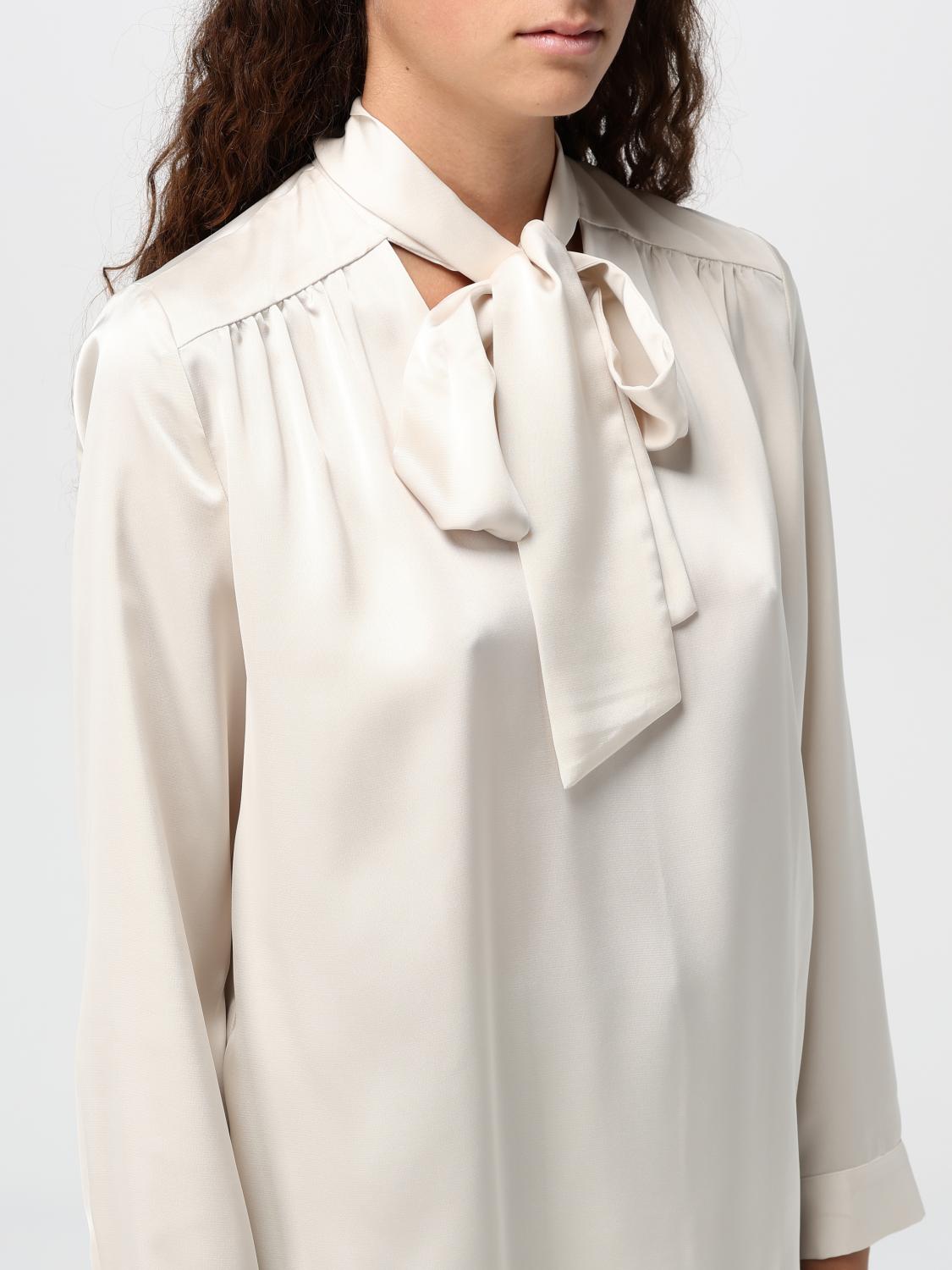 HANITA TOP: Blusa Hanita in crêpe, Burro - Img 3