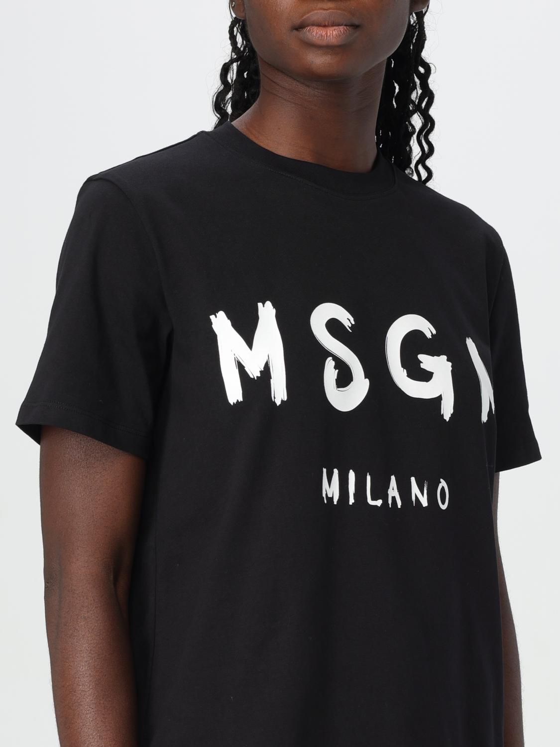 MSGM T-SHIRTS: T-shirt con logo MSGM, Nero - Img 4