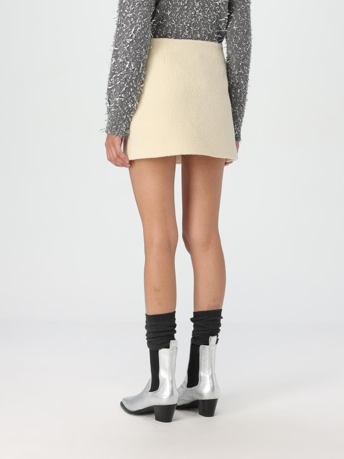 MSGM GONNA: Gonna mini MSGM in lana vergine , Naturale - Img 3
