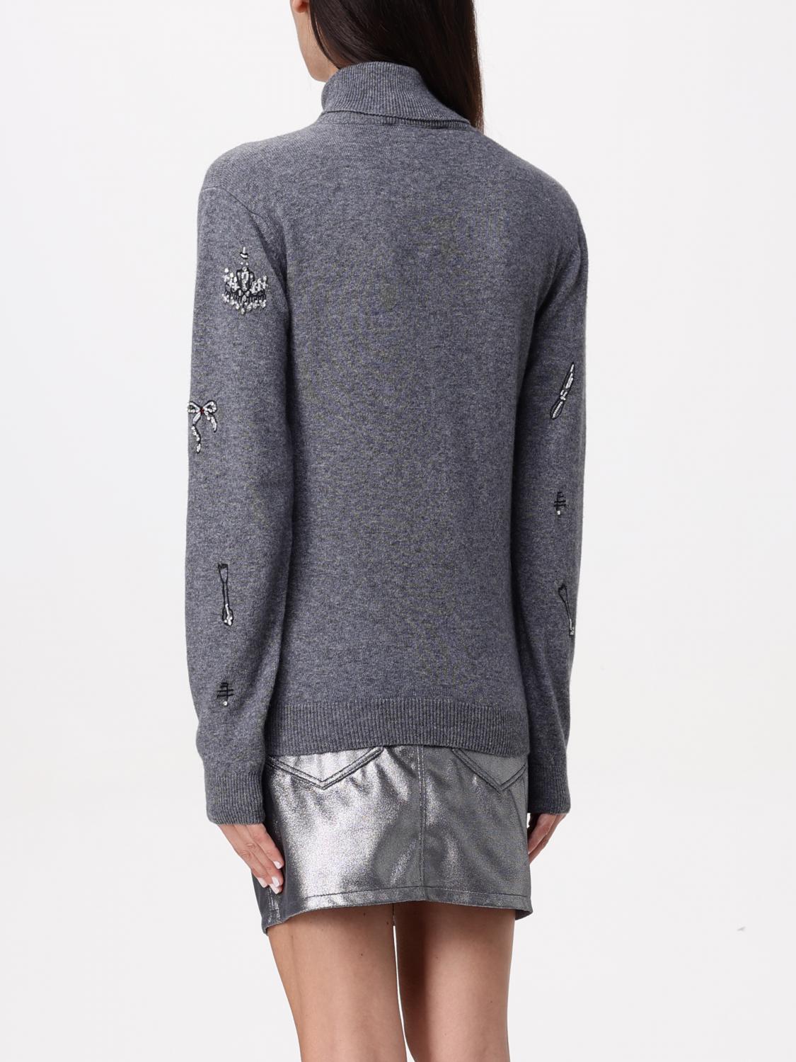 MSGM MAGLIA: Pullover MSGM in misto lana con inserti , Grigio - Img 2