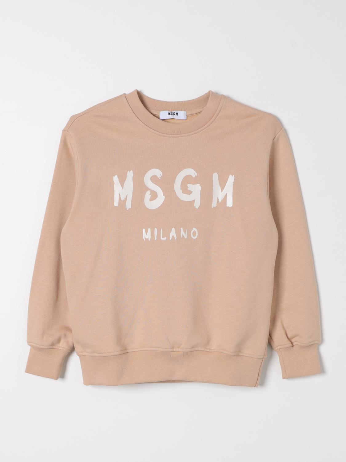 MSGM KIDS SWEATER: Sweater kids MSGM Kids, Beige - Img 1