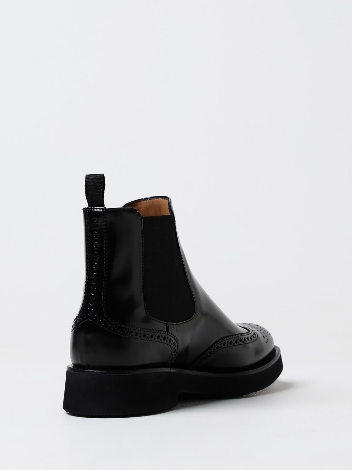 CHURCH'S STIVALETTI: Stivaletto Ketsby Church's in pelle spazzolata con motivo brogue , Nero - Img 3