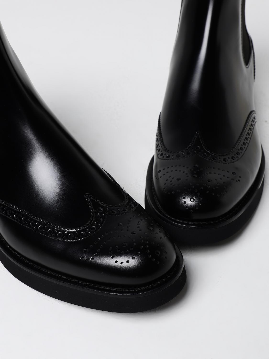 CHURCH'S STIVALETTI: Stivaletto Ketsby Church's in pelle spazzolata con motivo brogue , Nero - Img 4