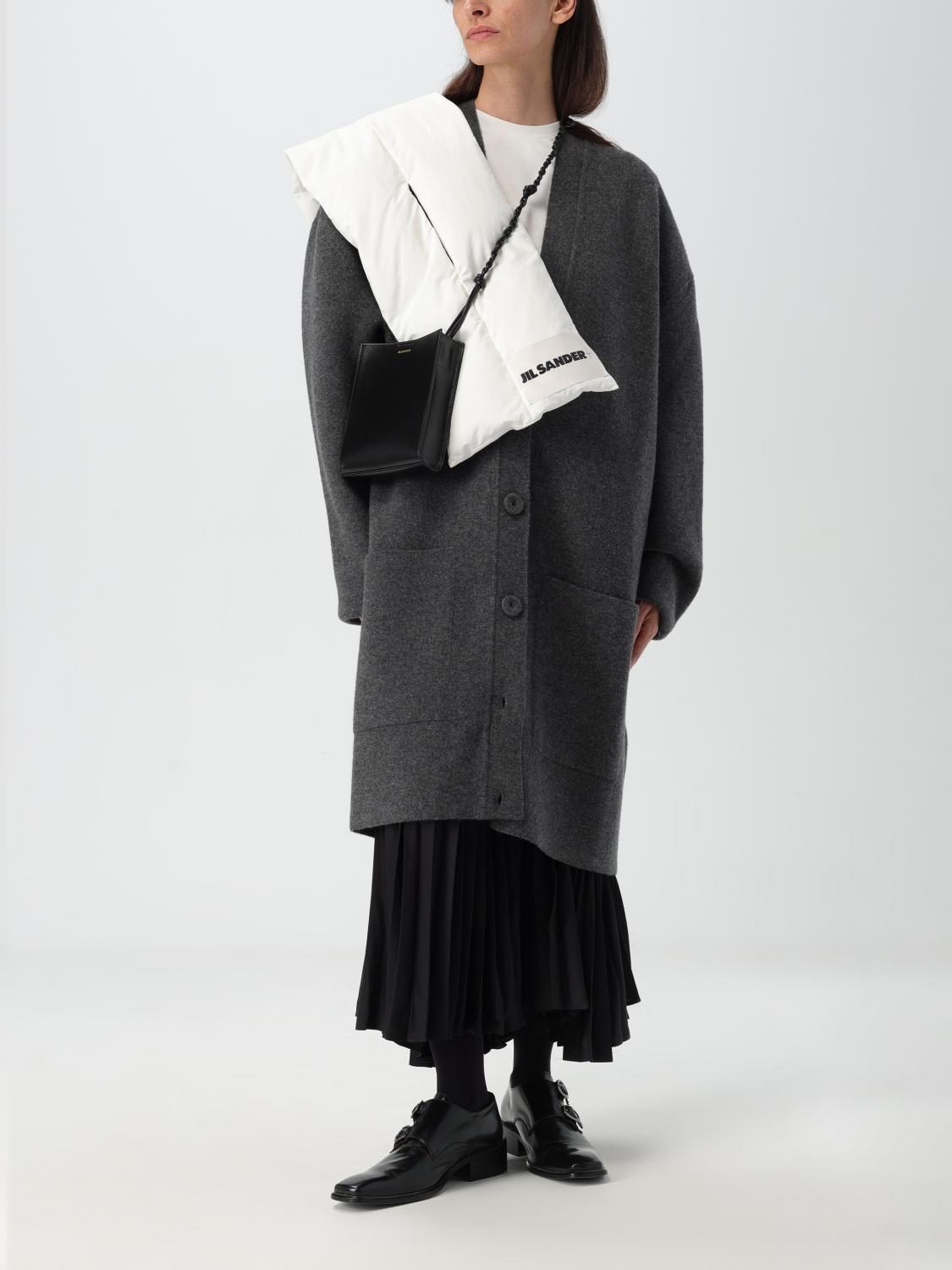 JIL SANDER GONNA: Gonna midi Jil Sander in crêpe plissettato , Nero - Img 2