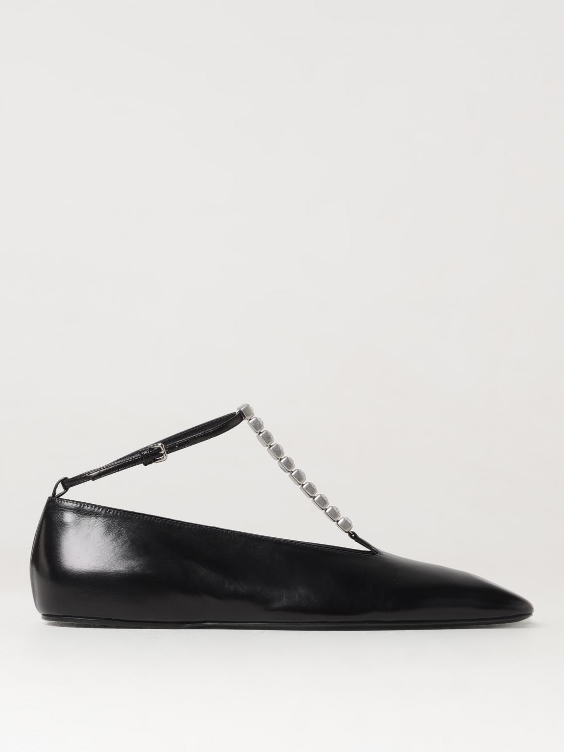 JIL SANDER BALLERINE: Ballerina Jil Sander in pelle con strass , Nero - Img 1