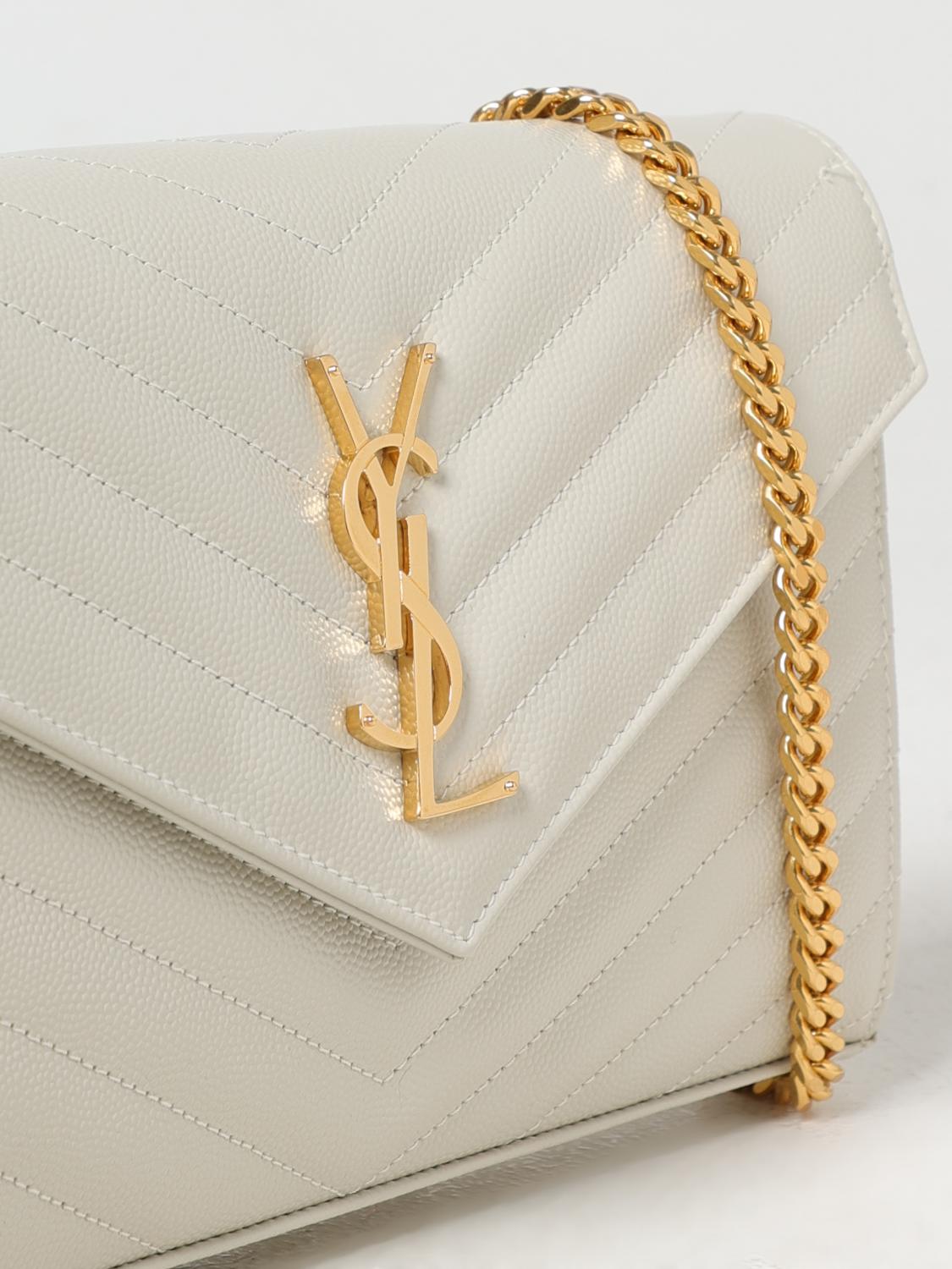 SAINT LAURENT HANDBAG: Shoulder bag woman Saint Laurent, Yellow Cream - Img 4