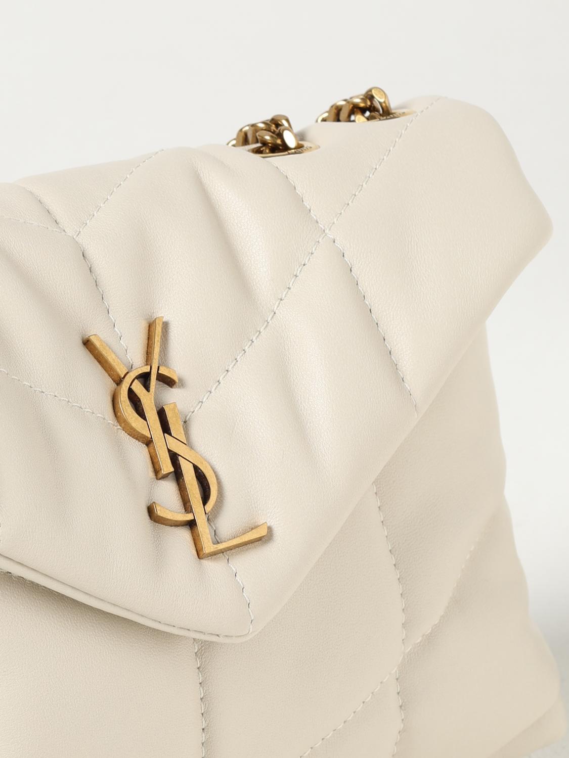 SAINT LAURENT MINI BAG: Shoulder bag woman Saint Laurent, Yellow Cream - Img 4