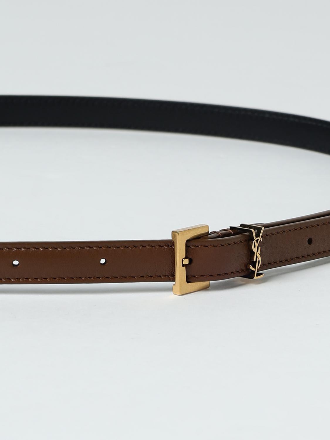 SAINT LAURENT CEINTURE: Ceinture femme Saint Laurent, Marron - Img 2